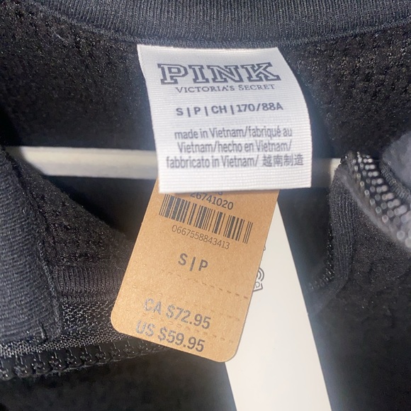 🆕 PINK Victoria’s Secret black sweater, size Small - Picture 5 of 12